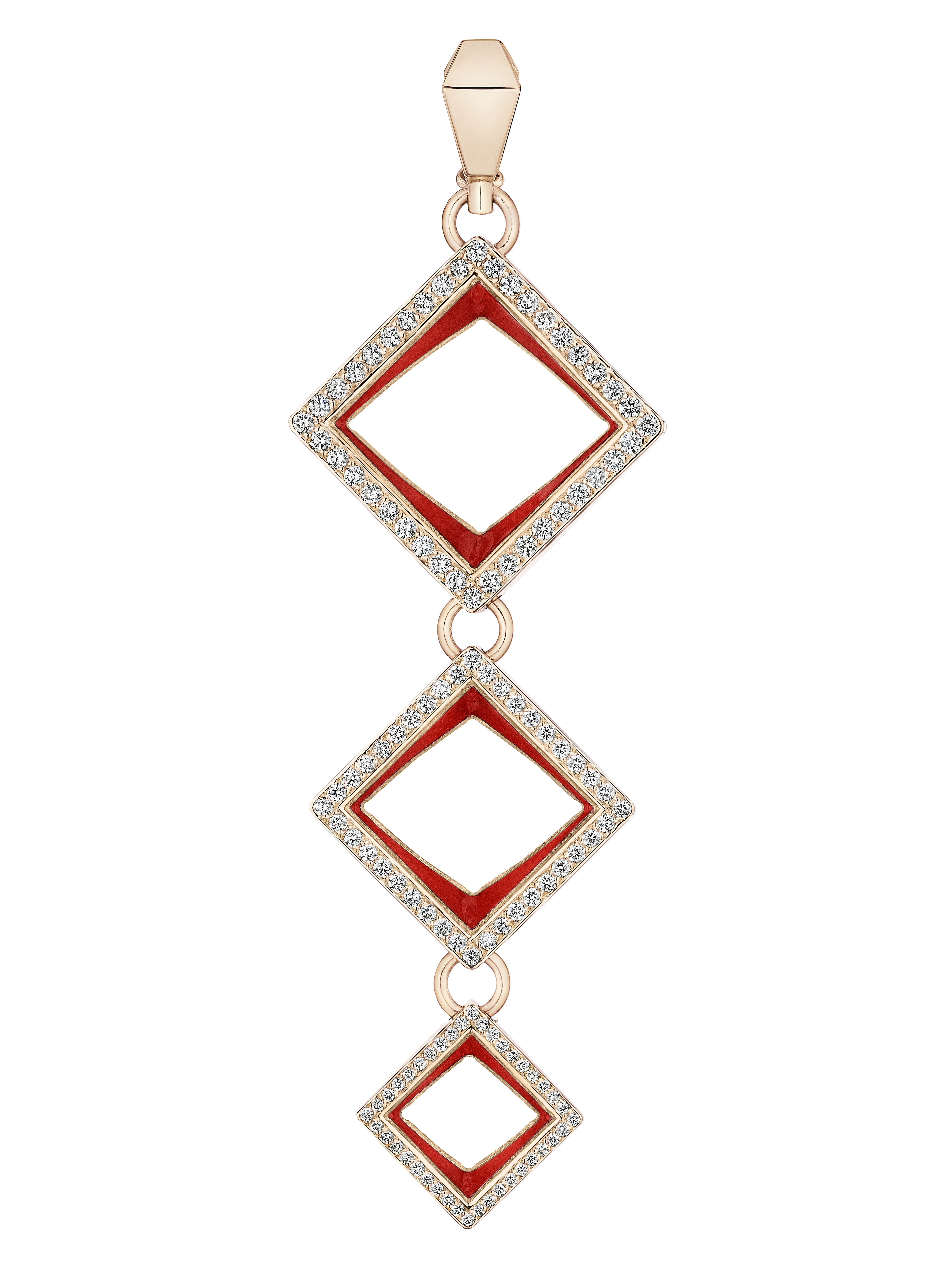 QUADRA Open Enamel Triple Pendant