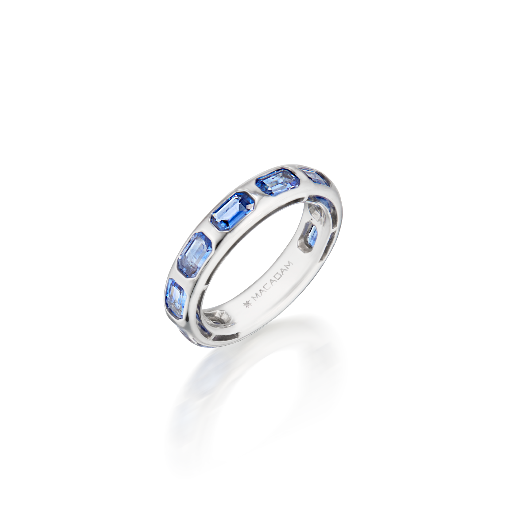 HORIZON Emerald-Cut Blue Sapphire Ring